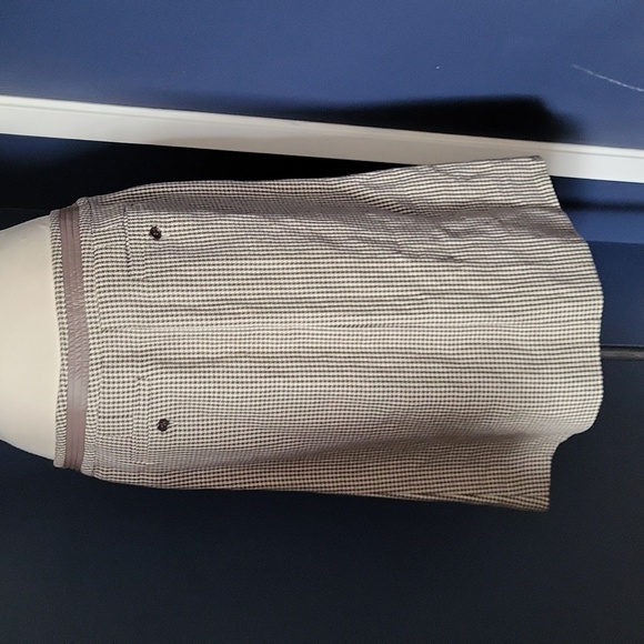 maxmara cotton linen houndstooth skirt size 11 - Picture 4 of 8